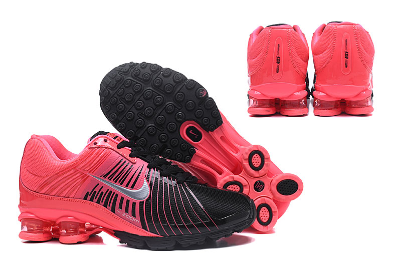 Women Nike AIR Shox Black Reddish Orange Shoes